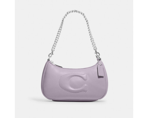 Coach Teri Shoulder Bag With Signature Quilting - Smooth Leather/Silver/Light Violet