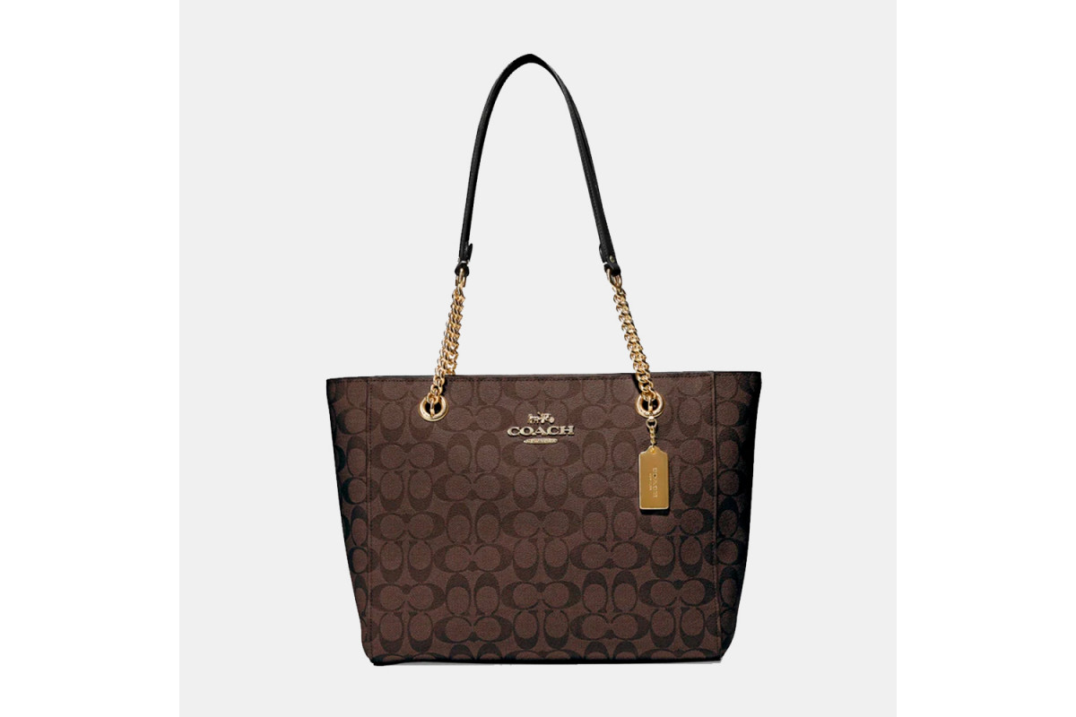 Ava chain tote in signature leather shop