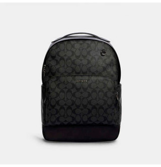 Graham Backpack In Signature Canvas - Gunmetal/Charcoal/Black