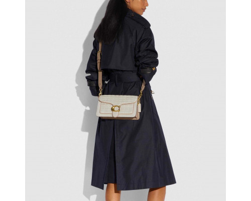 Coach Tabby Shoulder Bag 26 With Pleating - Brass/Chalk Coach Tabby Shoulder Bag 26 With Pleating - Brass/Chalk