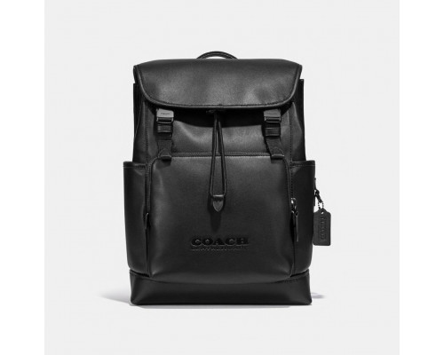 Coach League Flap Backpack - Black Coach League Flap Backpack - Black