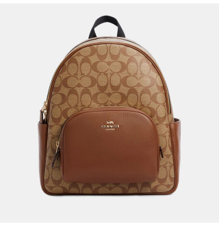 Court Backpack In Signature Canvas – Im/Khaki/Saddle