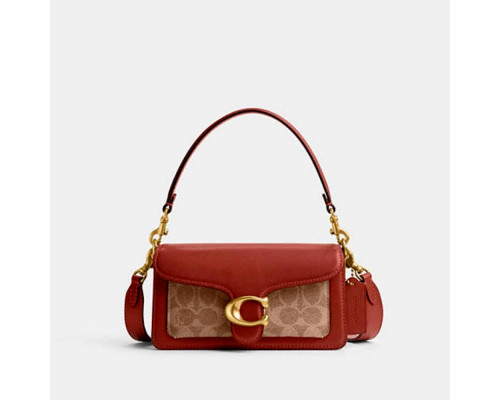 Coach Tabby Shoulder Bag 20 In Signature Canvas - Brass/Tan/Rust Coach Tabby Shoulder Bag 20 In Signature Canvas - Brass/Tan/Rust
