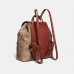 Coach Evie Backpack In Signature Canvas - Tan/Rust/Brass