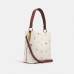 Coach Small Town Bucket Bag With Heart Floral Print - Im/Chalk Multi/Wine