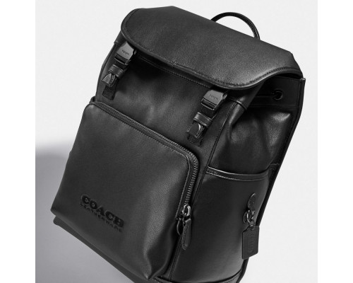 Coach League Flap Backpack - Black Coach League Flap Backpack - Black