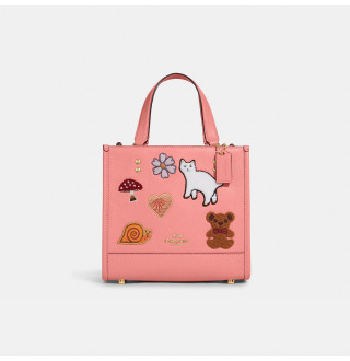 Dempsey Tote 22 With Creature Patches - Gold/Candy Pink Multi