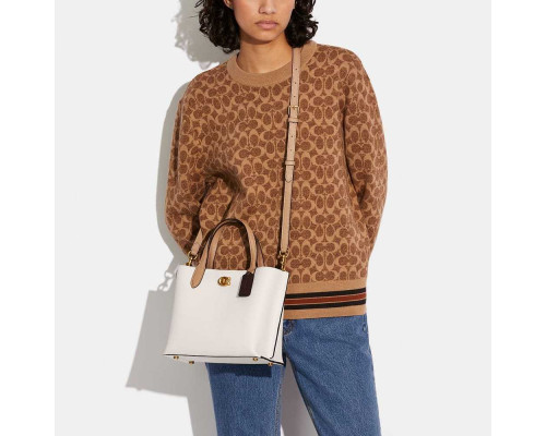 Coach Willow Tote 24 In Colorblock - B4/Chalk Multi Coach Willow Tote 24 In Colorblock - B4/Chalk Multi