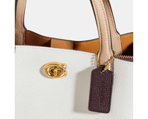 Coach Willow Tote 24 In Colorblock - B4/Chalk Multi Coach Willow Tote 24 In Colorblock - B4/Chalk Multi