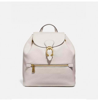 Evie Backpack In Signature Canvas - White