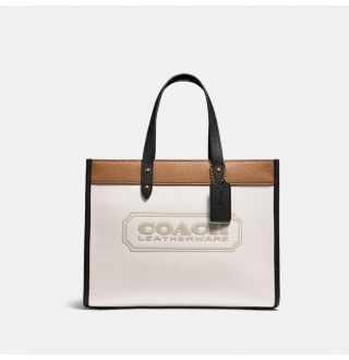 Field Tote 30 With Badge - Brass/Chalk Multi