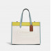 Coach Field Tote 30 With Badge - Chalk/KeyLime/Aqua