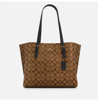 Mollie Tote In Signature Canvas - Im/Khaki/Black