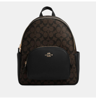 Court Backpack In Signature Canvas – Brown/Black