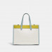 Coach Field Tote 30 With Badge - Chalk/KeyLime/Aqua