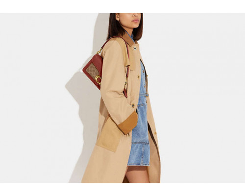 Coach Tabby Shoulder Bag 26 In Signature Canvas - Brass/Tan/Rust