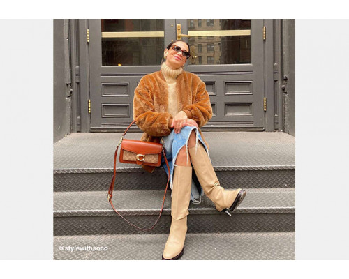 Coach Tabby Shoulder Bag 26 In Signature Canvas - Brass/Tan/Rust