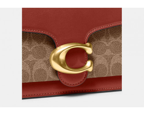 Coach Tabby Shoulder Bag 26 In Signature Canvas - Brass/Tan/Rust