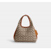 Coach Lana Shoulder Bag 23 In Signature Jacquard - Brass/Cocoa Burnished Amb