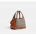 Coach Lana Shoulder Bag 23 In Signature Jacquard - Brass/Cocoa Burnished Amb