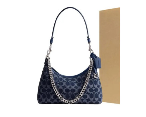 Coach CAM27 Juliet Shoulder Bag In Signature Denim Deep Blue